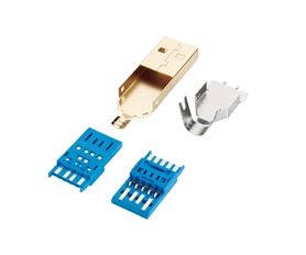 C13022 USB 3.0 AM焊線(xiàn)三件式